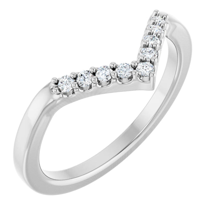 14K Classic Diamond Contour Band