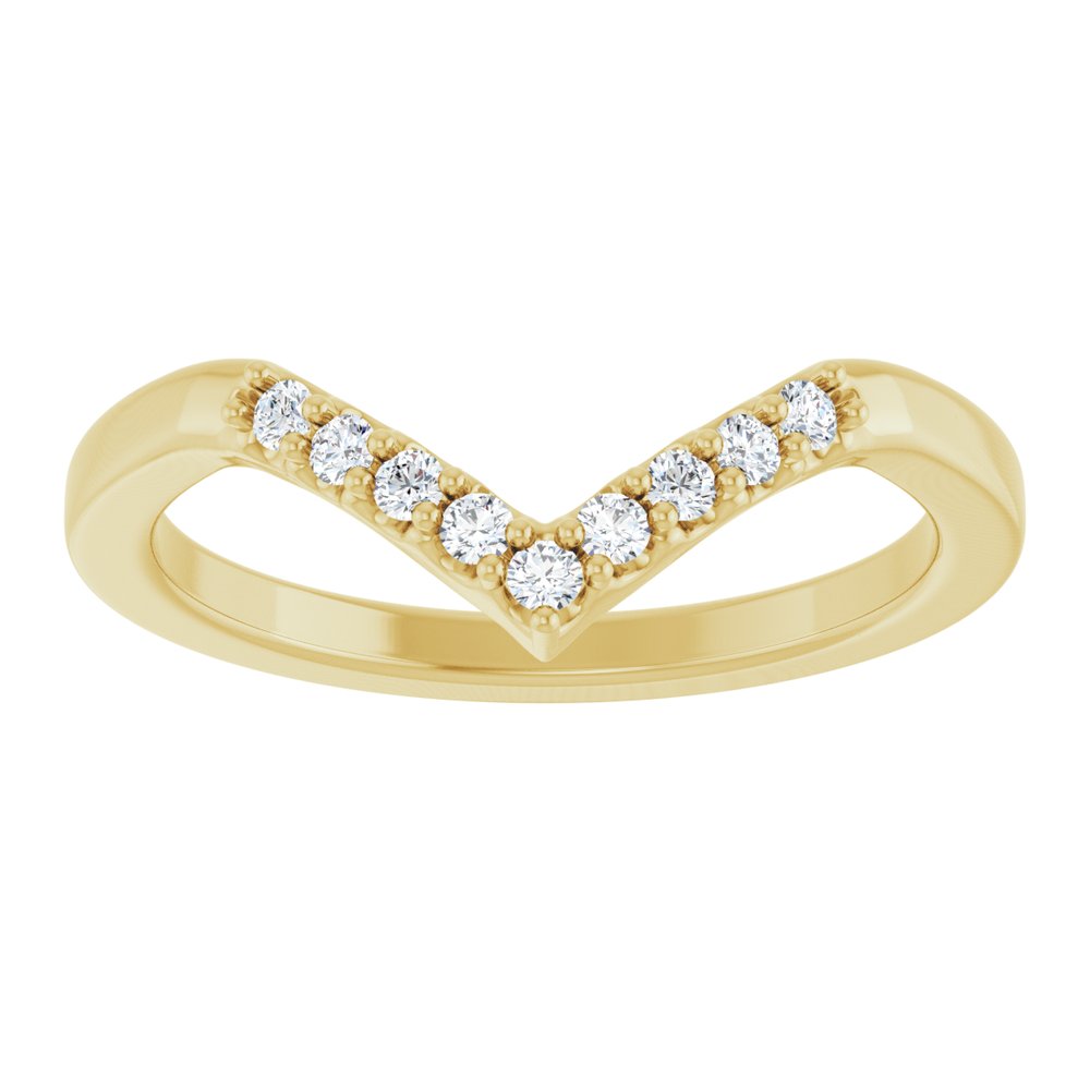 14K Classic Diamond Contour Band