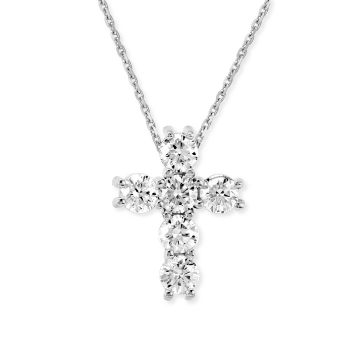 14K Classic Diamond Cross Necklace