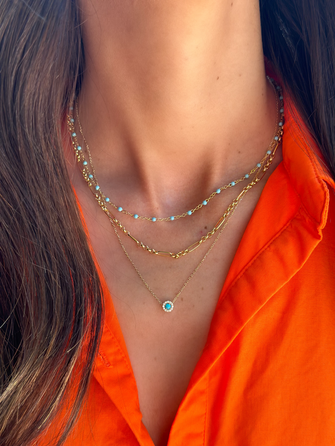 14K Colored Enamel Bead Necklace-Embark Fine Jewelry