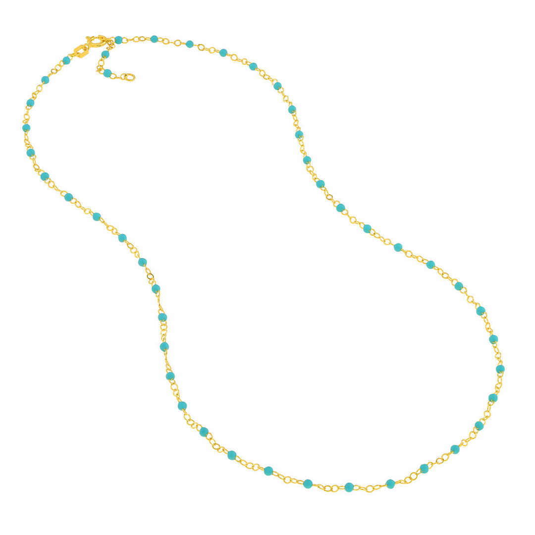 14K Colored Enamel Bead Necklace-Embark Fine Jewelry