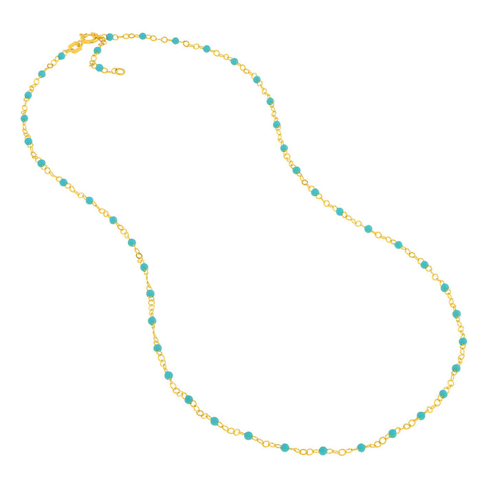 14K Colored Enamel Bead Necklace-Embark Fine Jewelry