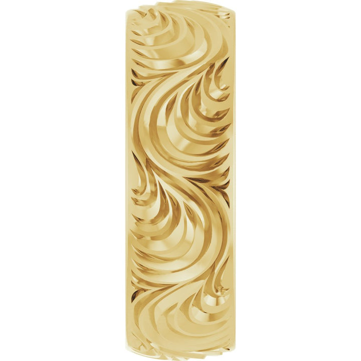 14K Comfort-Fit Scroll Pattern Band