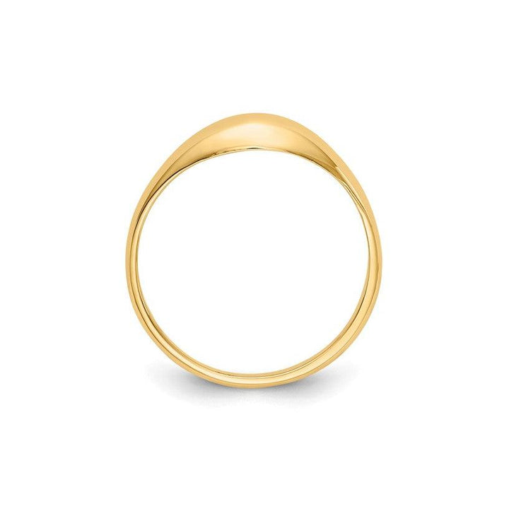14K Dainty Polished Dome Ring