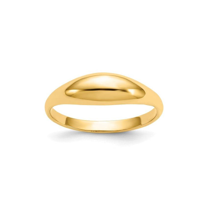 14K Dainty Polished Dome Ring