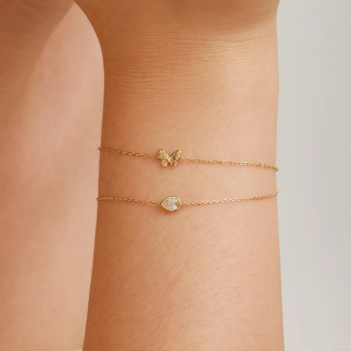 14K Diamond Accent Butterfly Bracelet-Embark Fine Jewelry