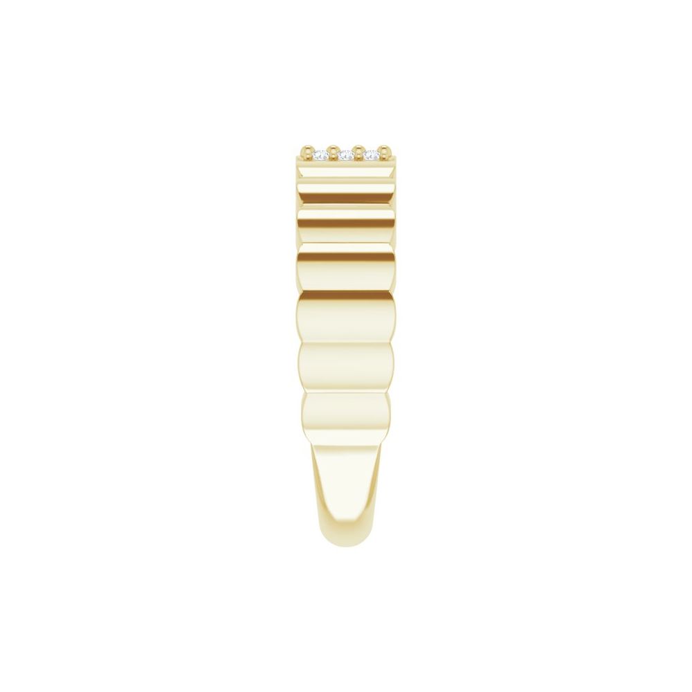 14K Diamond Accented Cigar Ring
