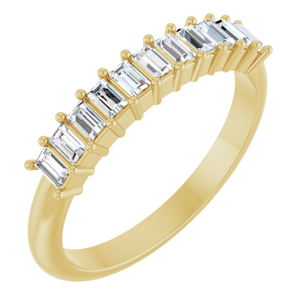 14K Diamond Baguette Anniversary Band