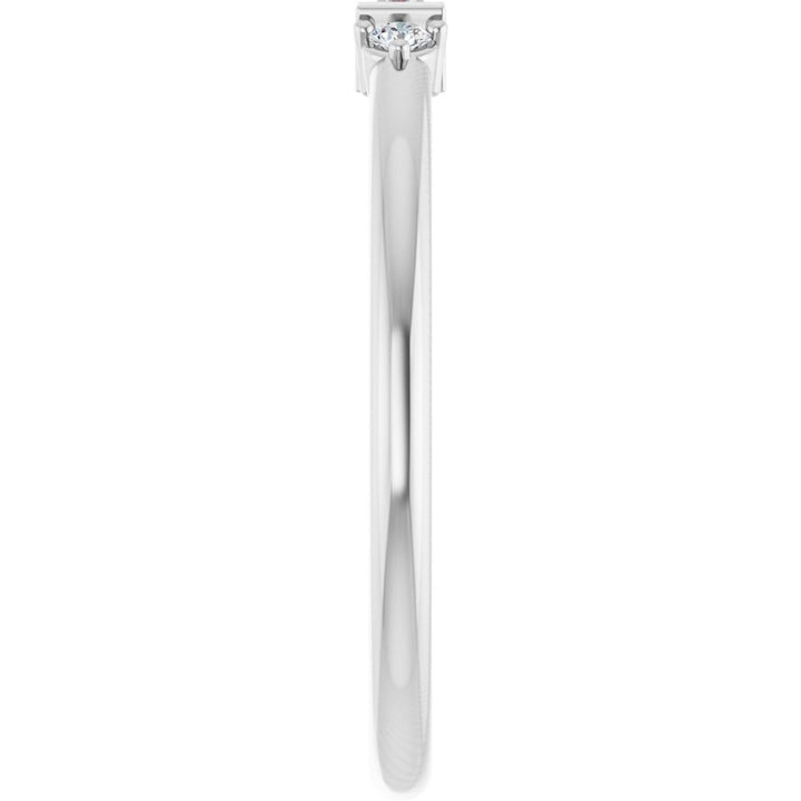 14K Diamond Baguette Stackable Ring