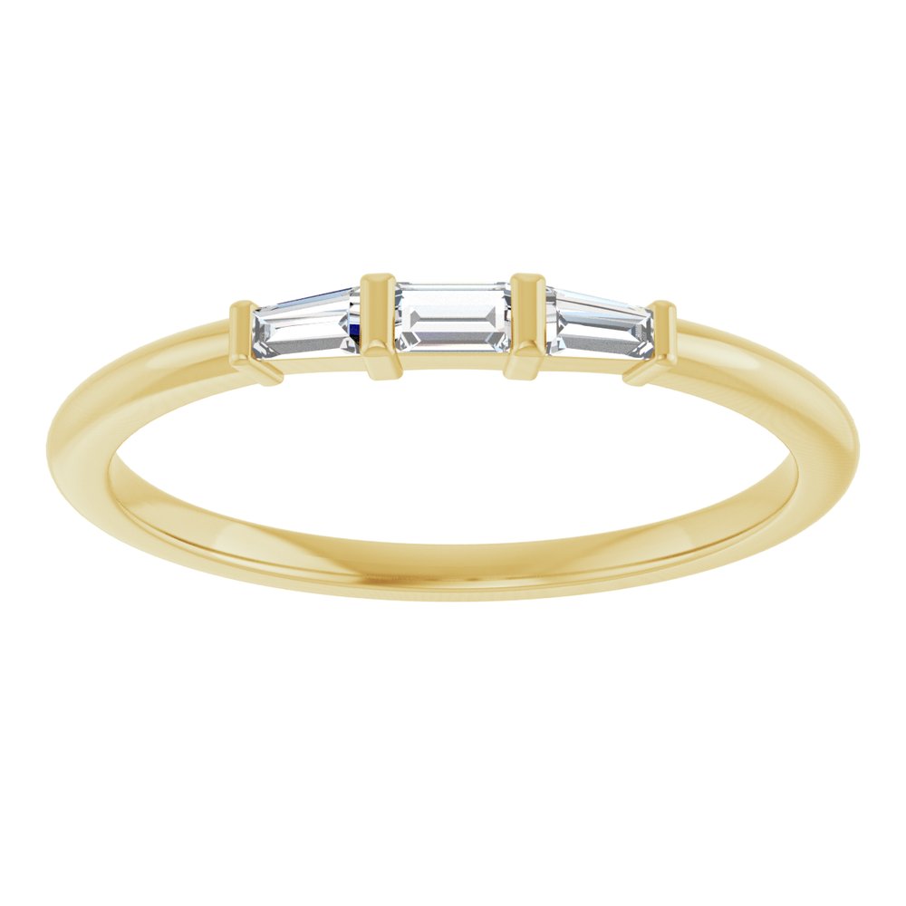 14K Diamond Baguette Trio Ring