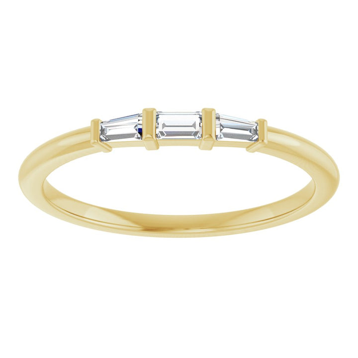 14K Diamond Baguette Trio Ring