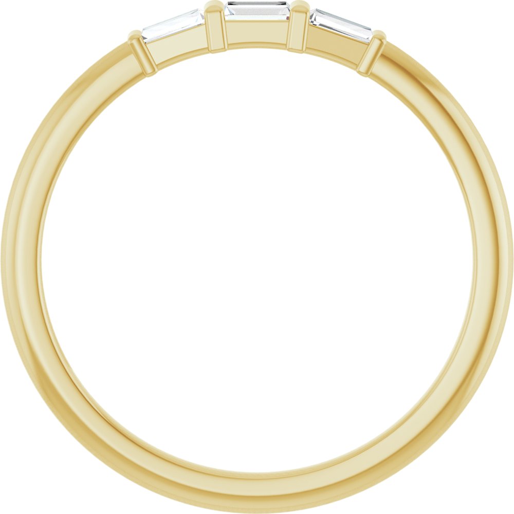 14K Diamond Baguette Trio Ring