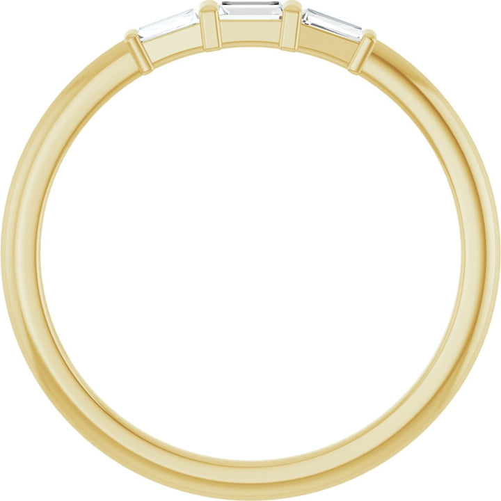14K Diamond Baguette Trio Ring