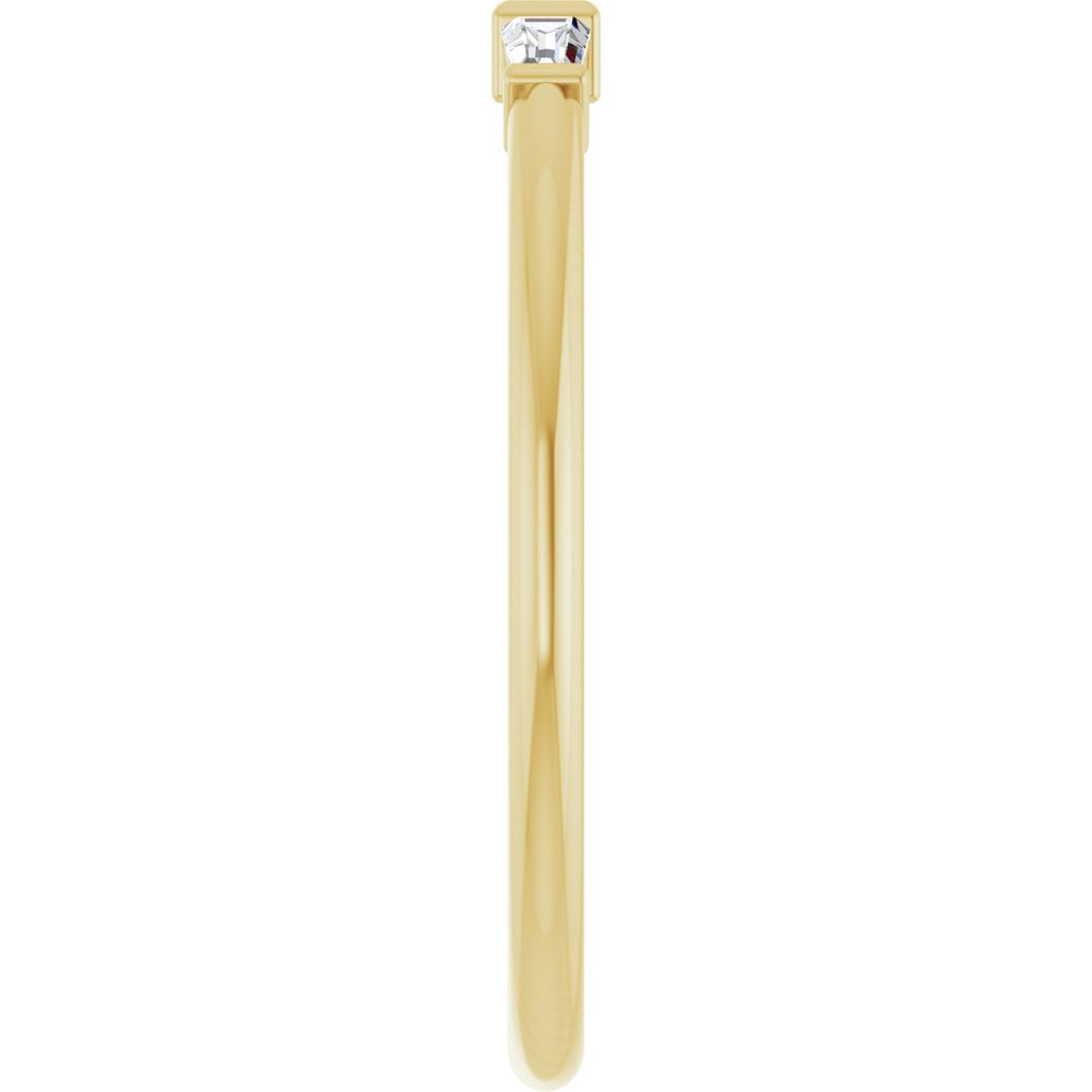14K Diamond Baguette Trio Ring