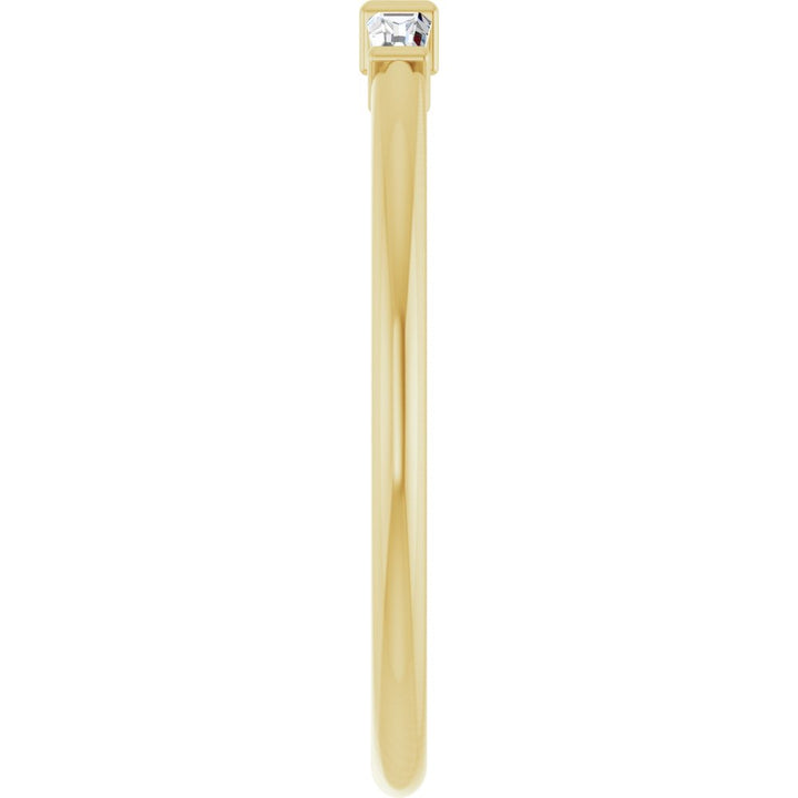 14K Diamond Baguette Trio Ring