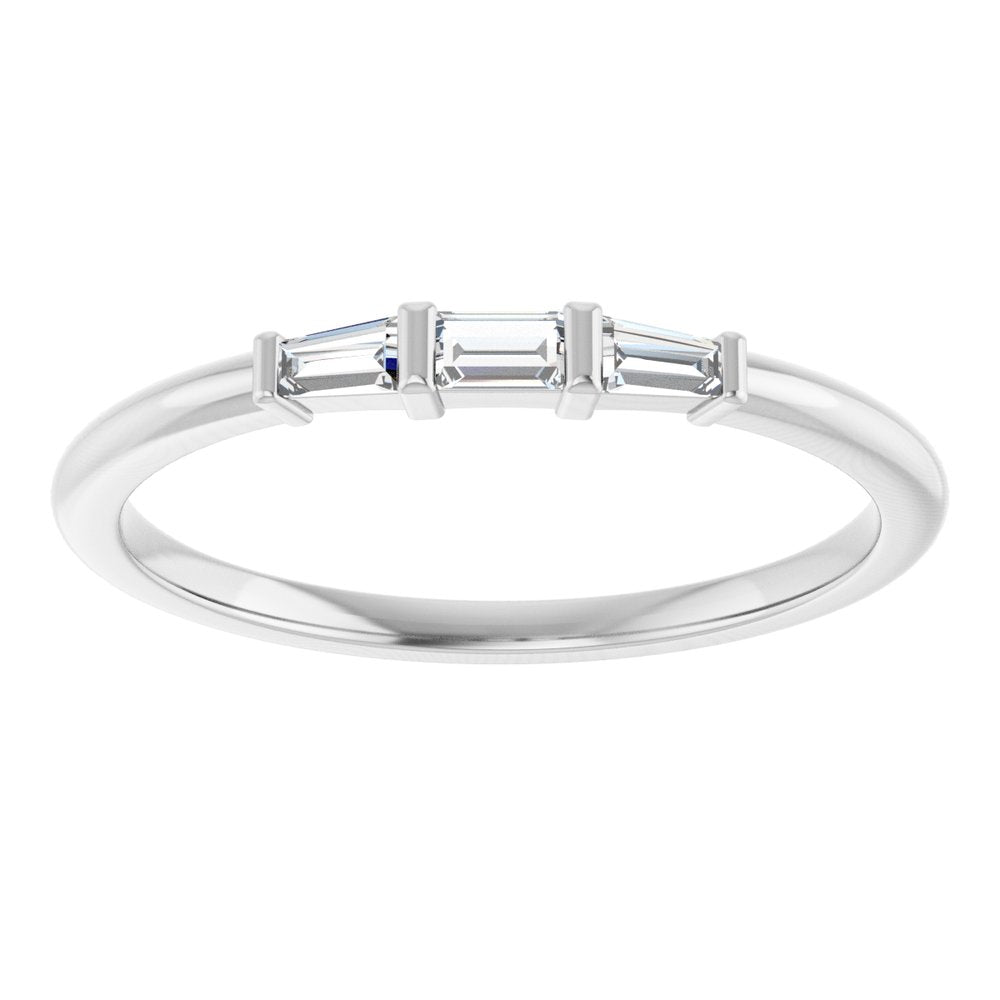 14K Diamond Baguette Trio Ring