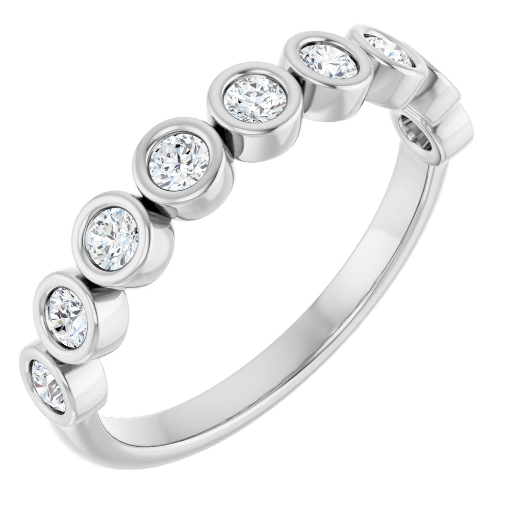 14K Diamond Bezel Anniversary Band