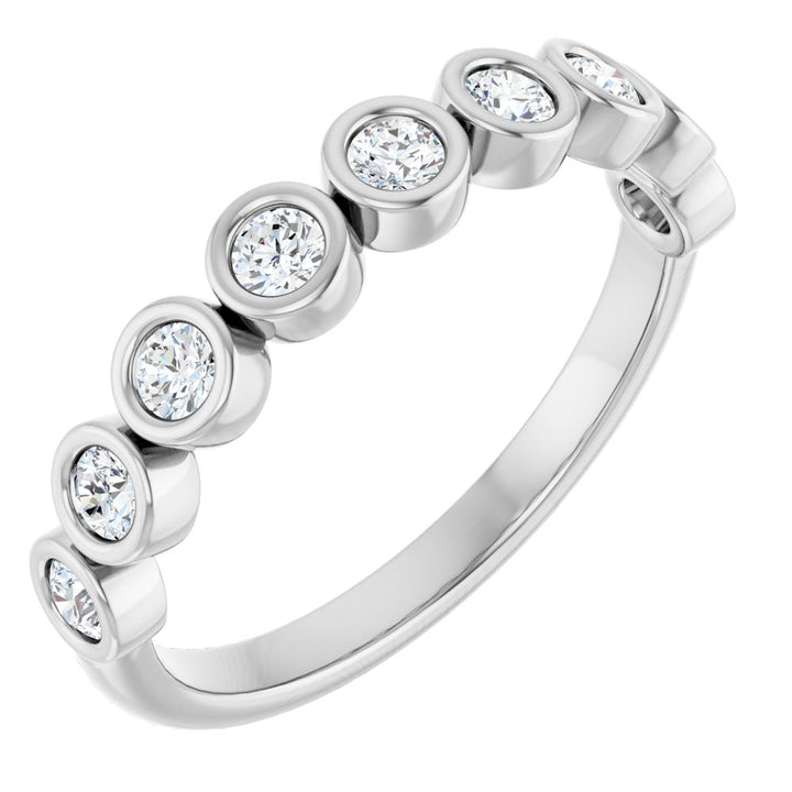 14K Diamond Bezel Anniversary Band