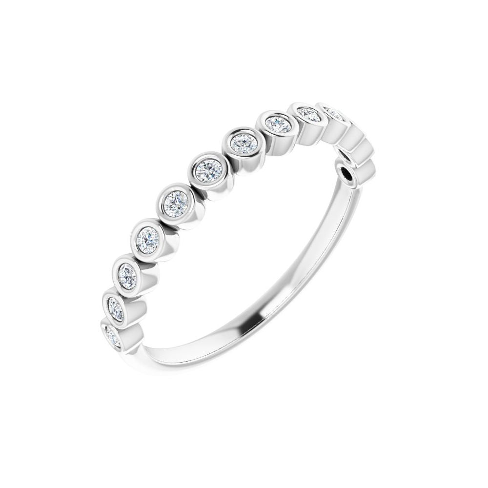 14K Diamond Bezel Anniversary Band