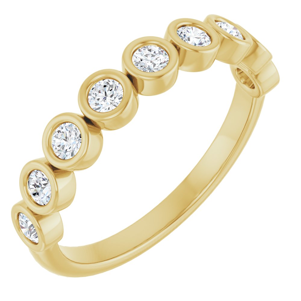 14K Diamond Bezel Anniversary Band