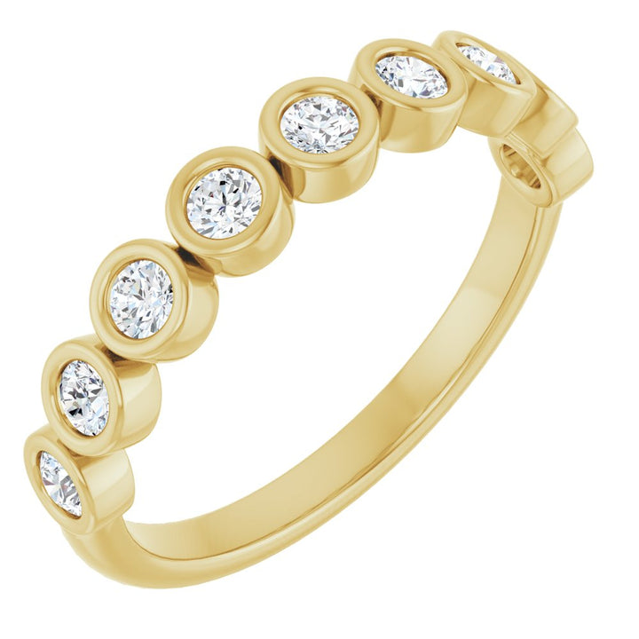 14K Diamond Bezel Anniversary Band