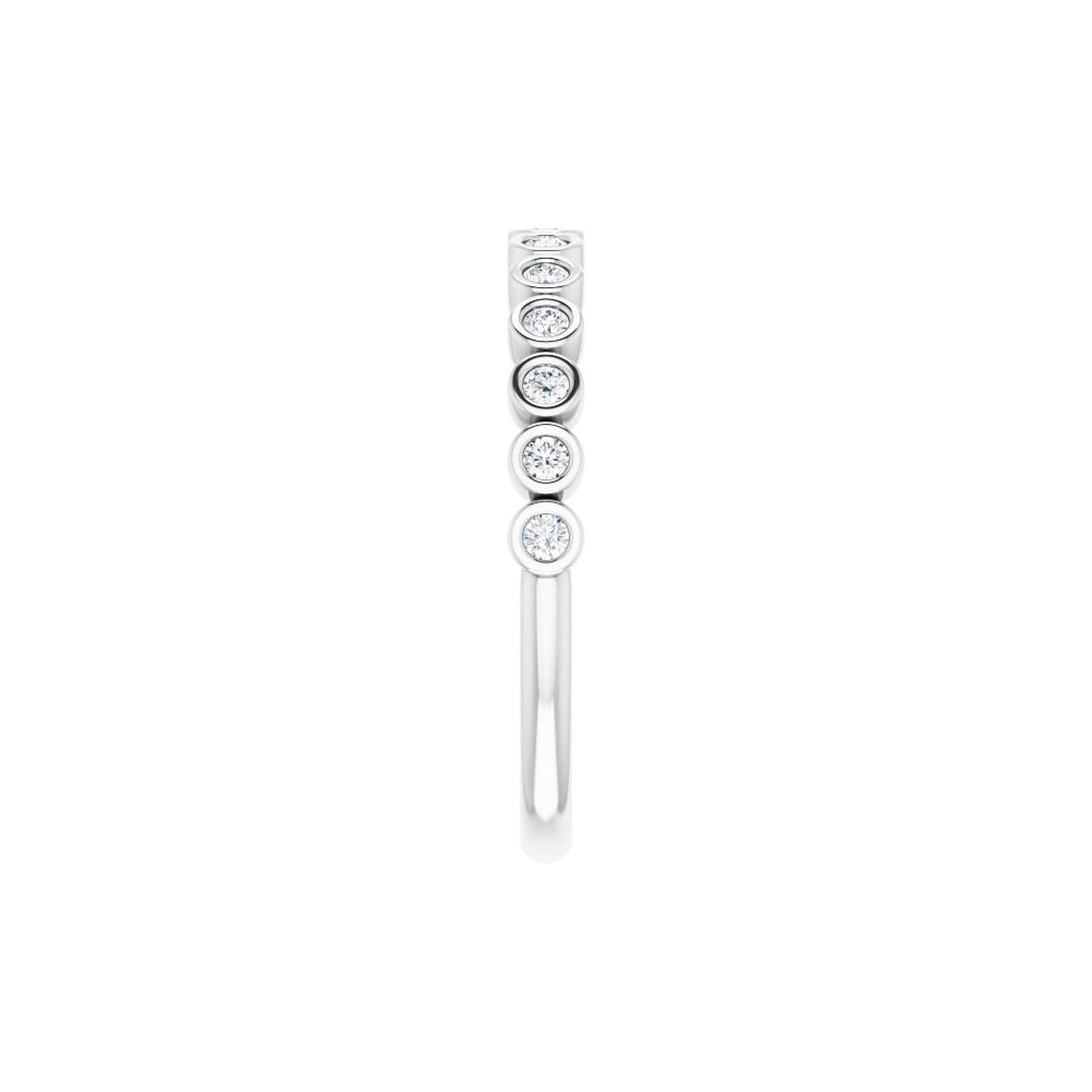 14K Diamond Bezel Anniversary Band