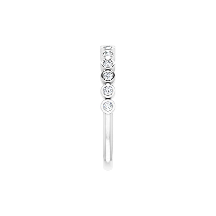 14K Diamond Bezel Anniversary Band