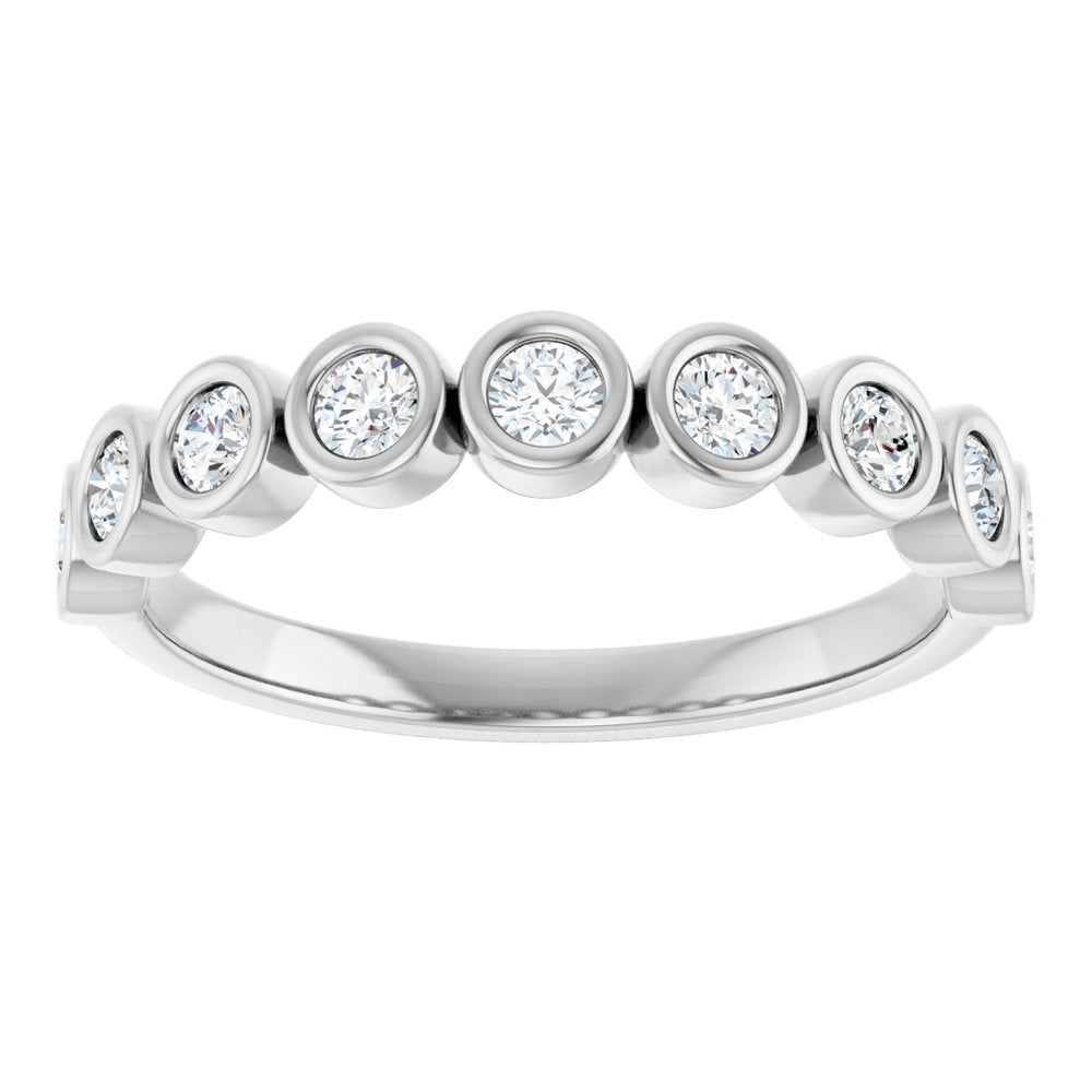 14K Diamond Bezel Anniversary Band
