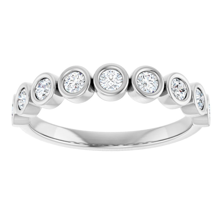 14K Diamond Bezel Anniversary Band