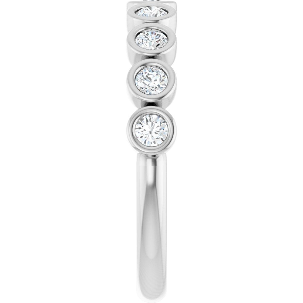 14K Diamond Bezel Anniversary Band