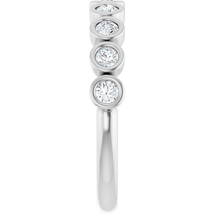 14K Diamond Bezel Anniversary Band
