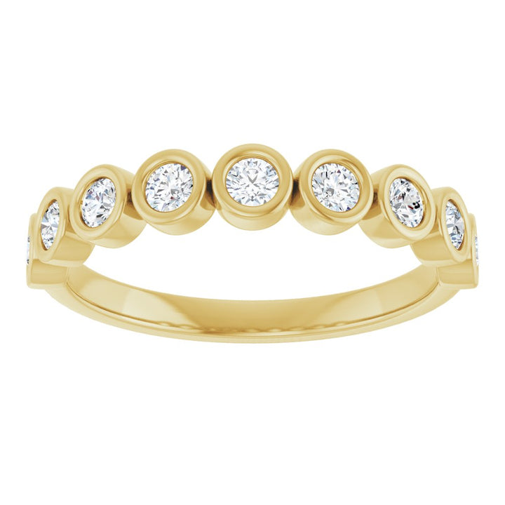 14K Diamond Bezel Anniversary Band
