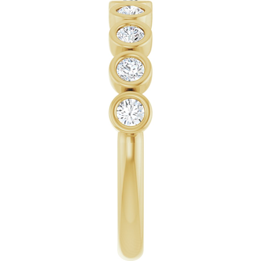 14K Diamond Bezel Anniversary Band