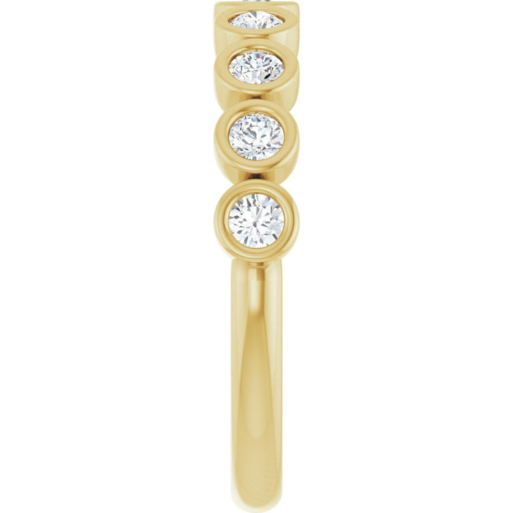 14K Diamond Bezel Anniversary Band