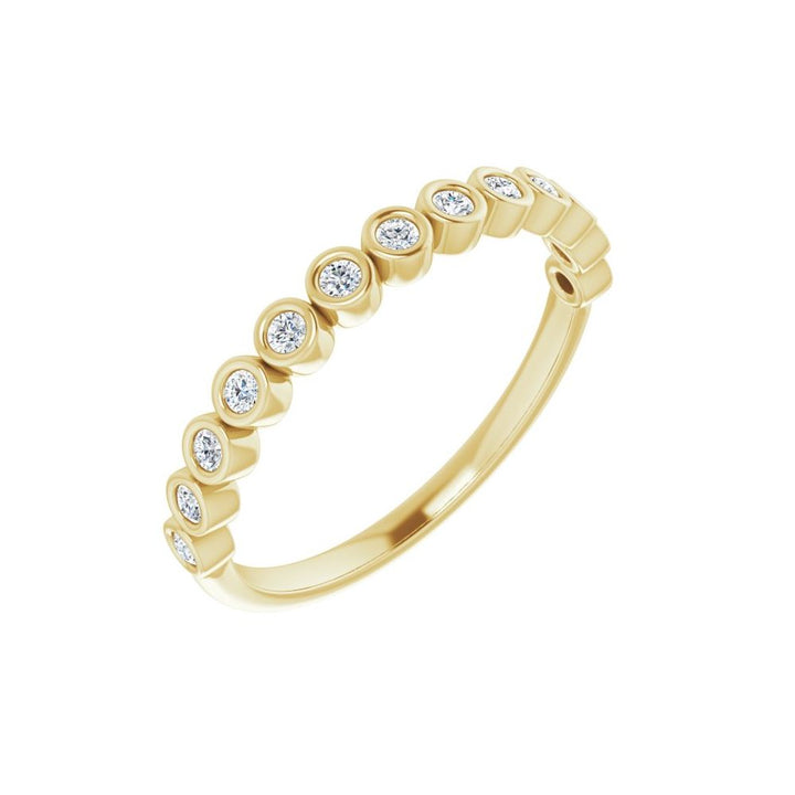 14K Diamond Bezel Anniversary Band