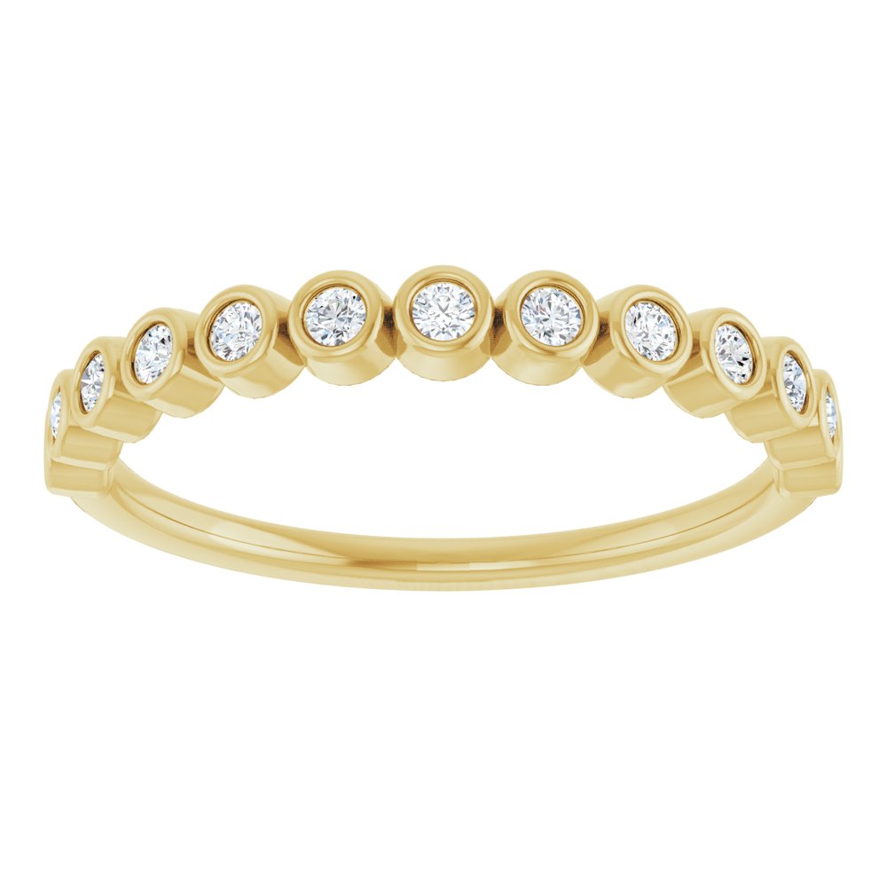14K Diamond Bezel Anniversary Band