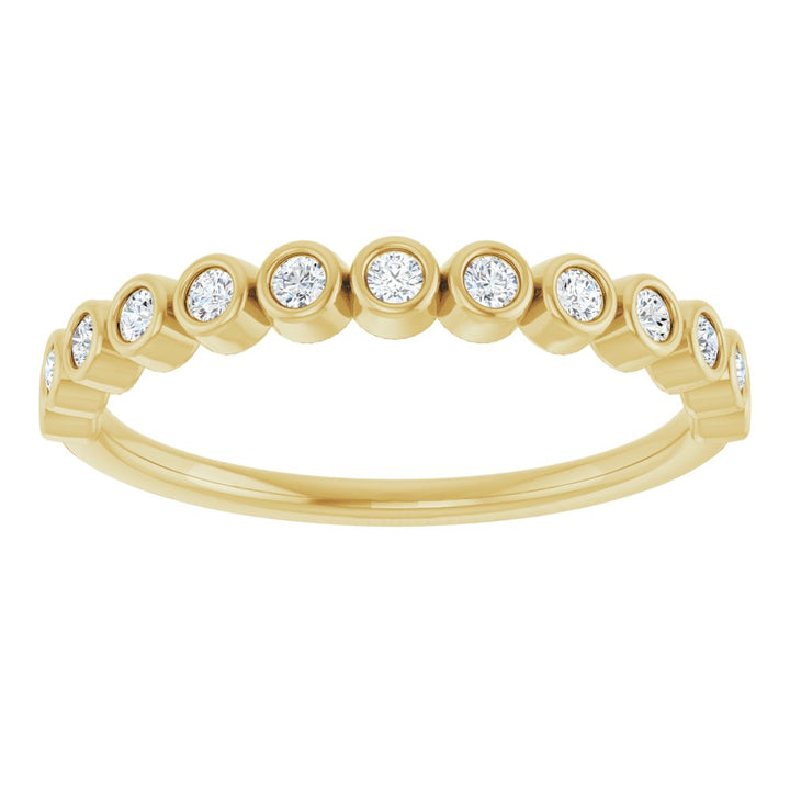 14K Diamond Bezel Anniversary Band