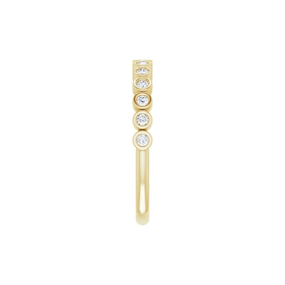 14K Diamond Bezel Anniversary Band