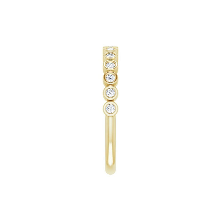 14K Diamond Bezel Anniversary Band