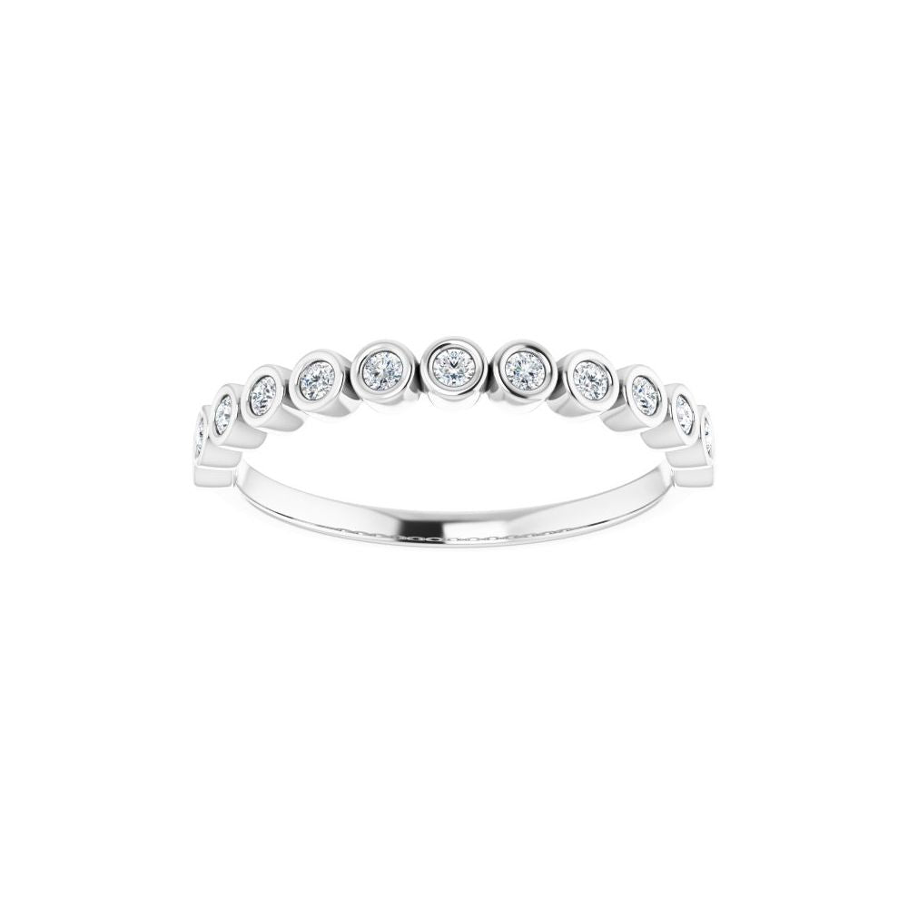 14K Diamond Bezel Anniversary Band
