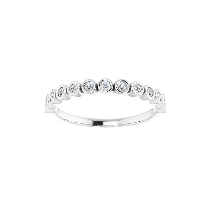 14K Diamond Bezel Anniversary Band