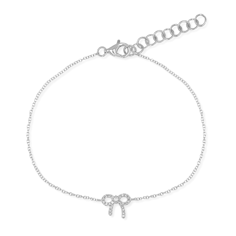 14K Diamond Bow Bracelet