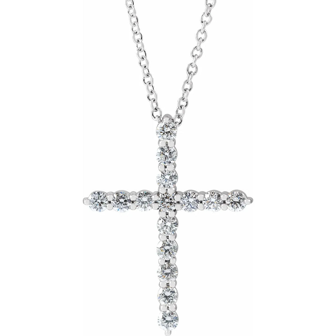 14K Diamond Cross Necklace