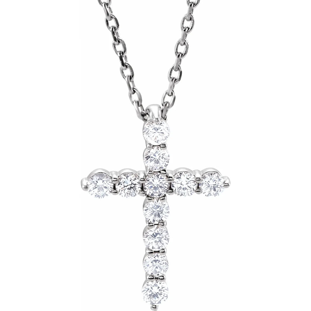 14K Diamond Cross Necklace