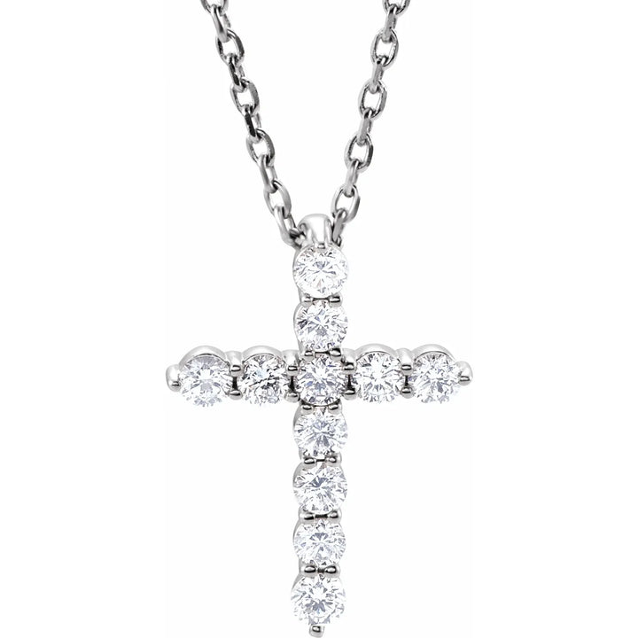14K Diamond Cross Necklace
