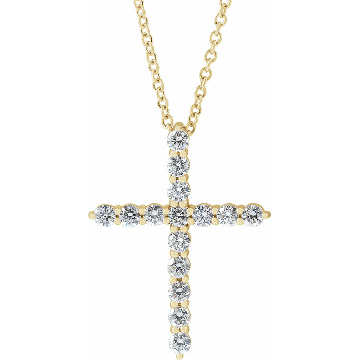 14K Diamond Cross Necklace