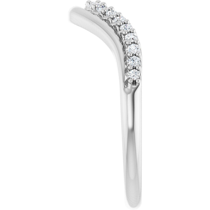 14K Diamond Double Row Contour Band