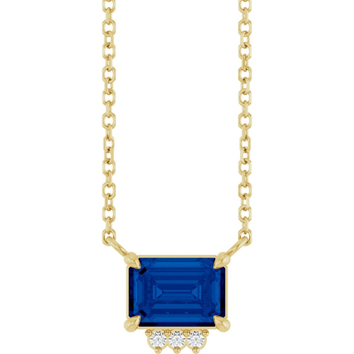 14K Diamond &amp; Gemstone Claw-Prong Necklace