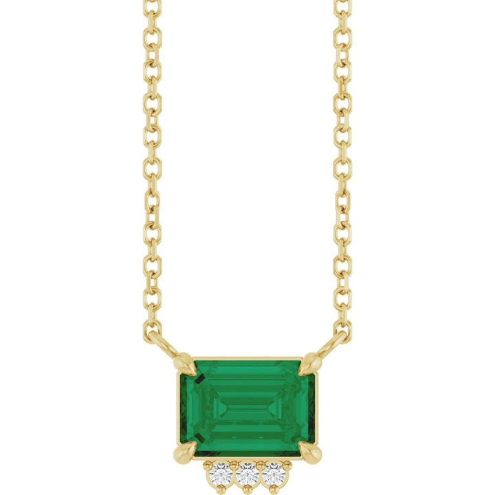 14K Diamond &amp; Gemstone Claw-Prong Necklace