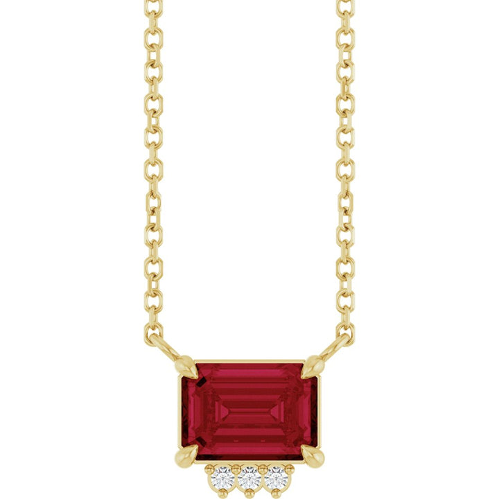 14K Diamond &amp; Gemstone Claw-Prong Necklace